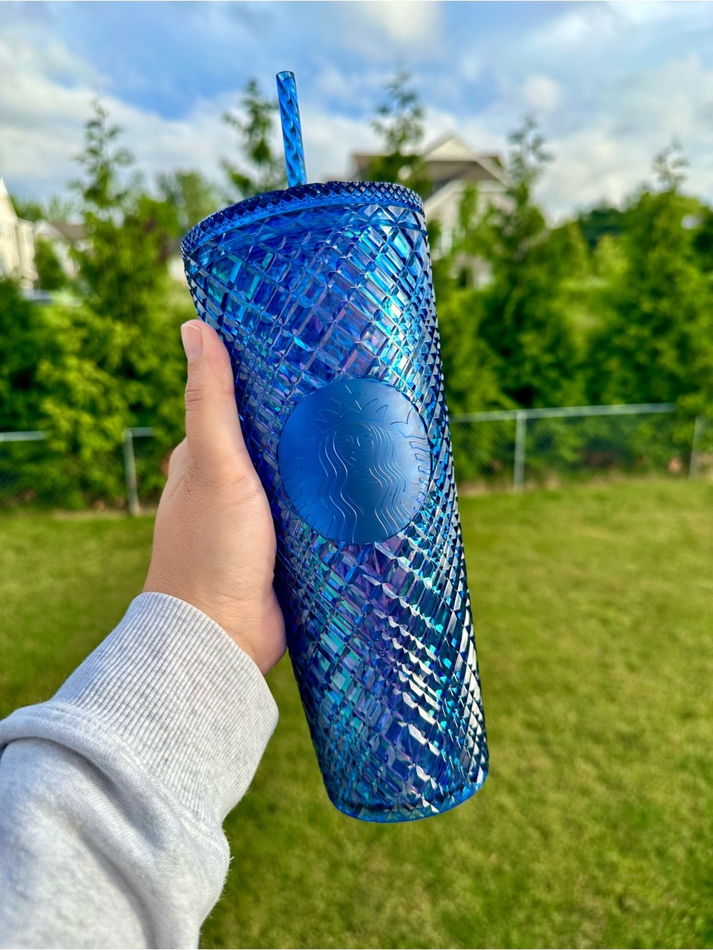 Starbucks | 2022 Limited Iridescent Azure Blue Jewel Tumbler | Size Venti 24 oz